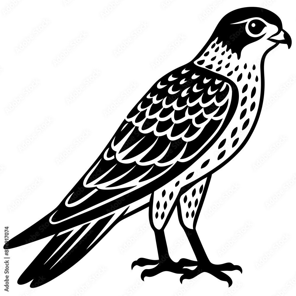 Fototapeta premium Kestrel vector silhouette 
