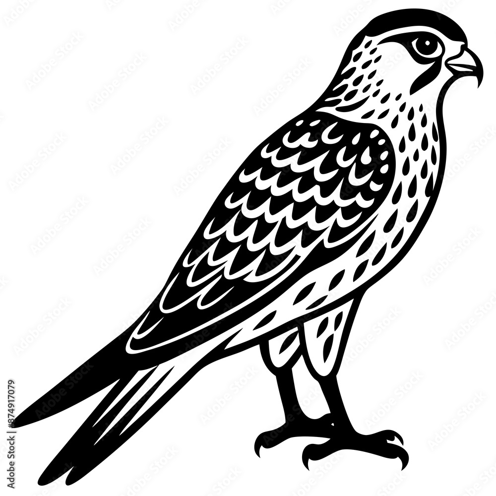 Fototapeta premium Kestrel vector silhouette 