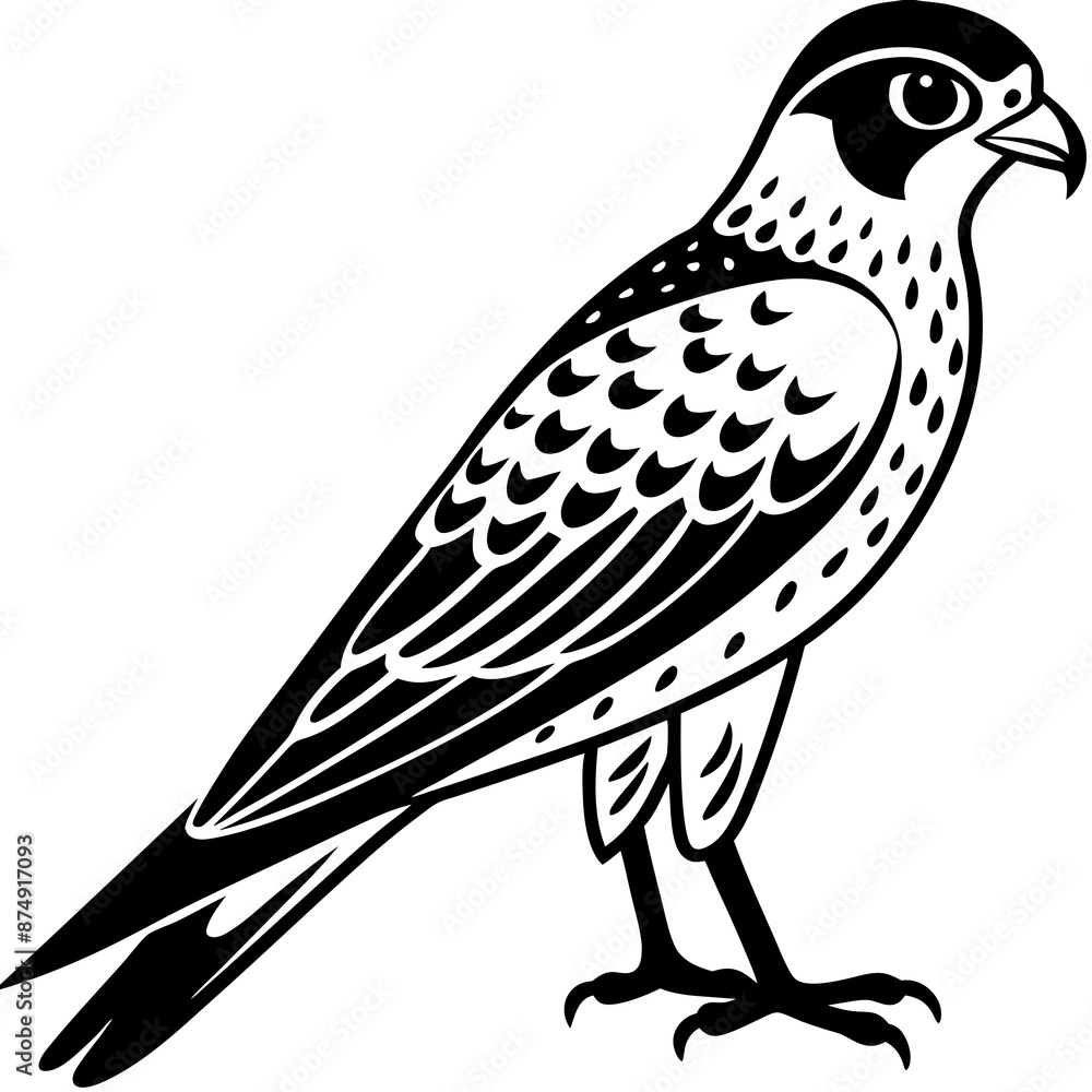 Fototapeta premium Kestrel vector silhouette 