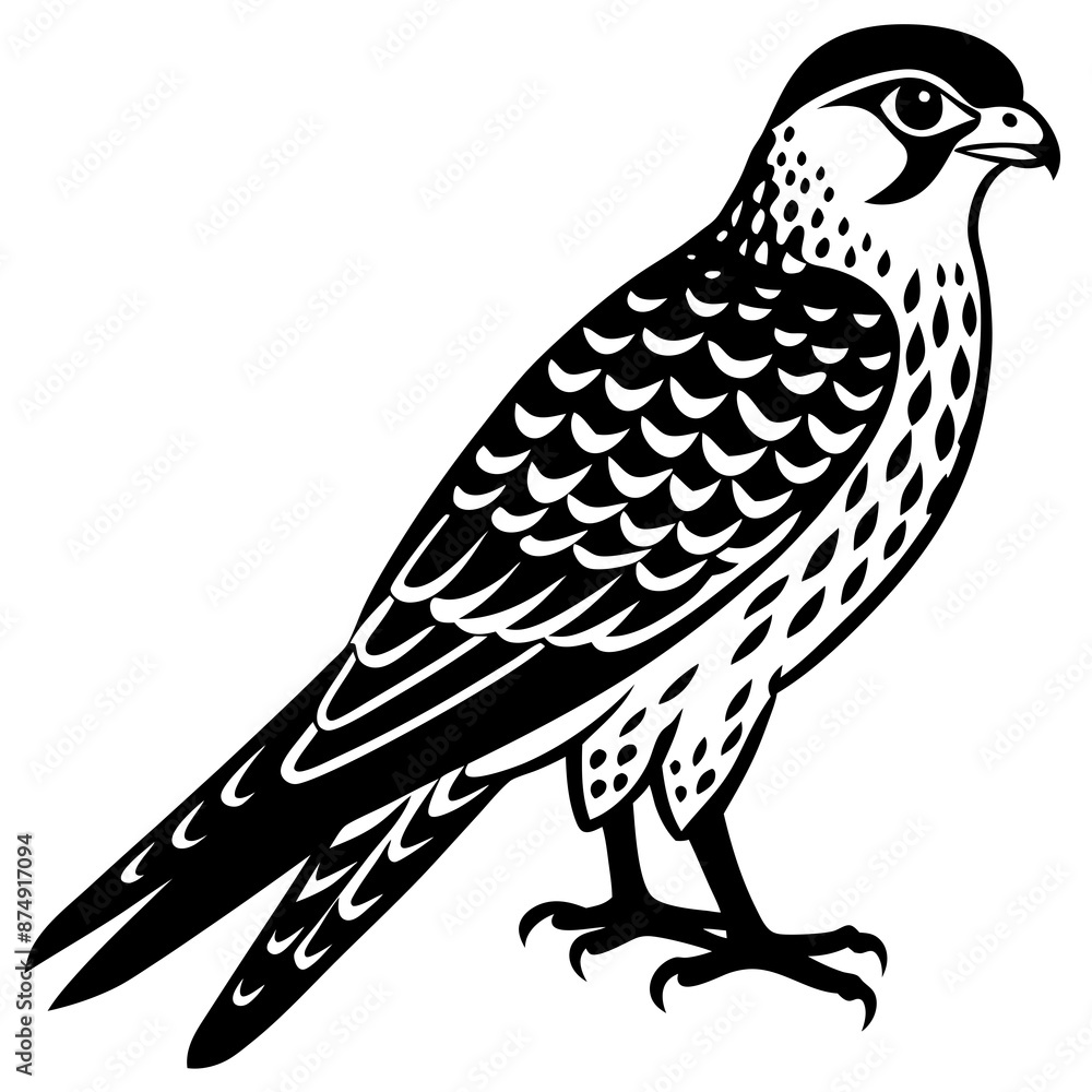 Obraz premium Kestrel vector silhouette 