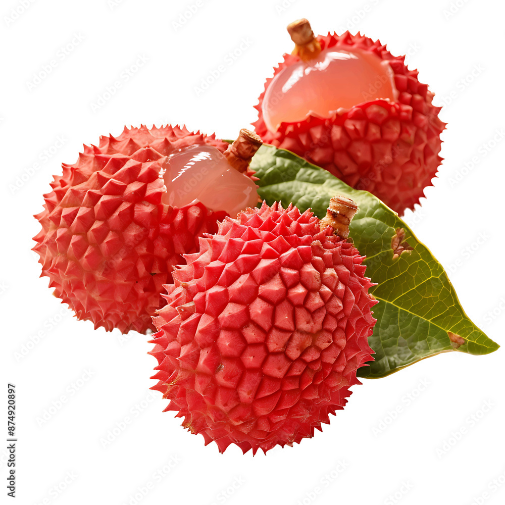 Isolated Litchi Fruit on White Isolated Litchi Fruit on White