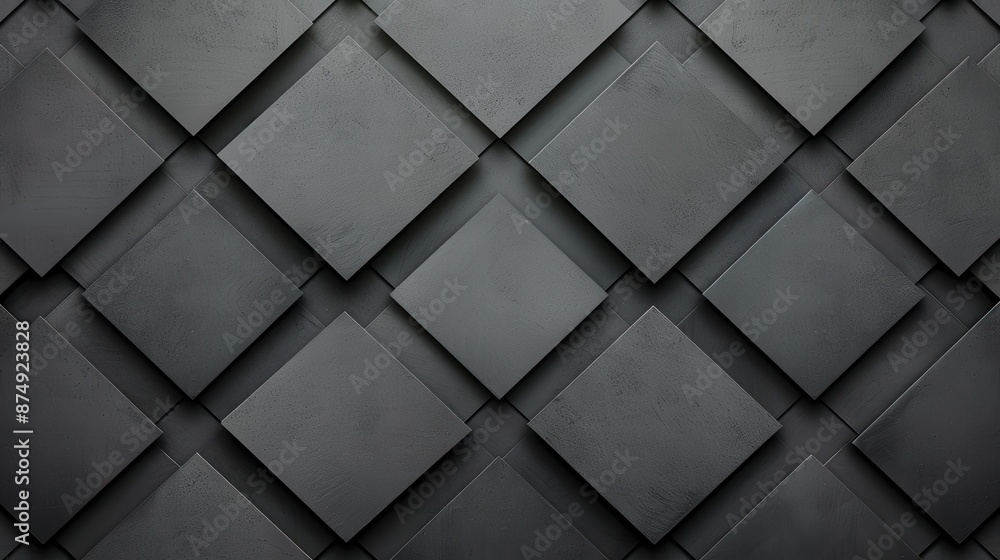 Geometric pattern with raised diamond shapes in gray Geometric pattern with raised diamond shapes in gray