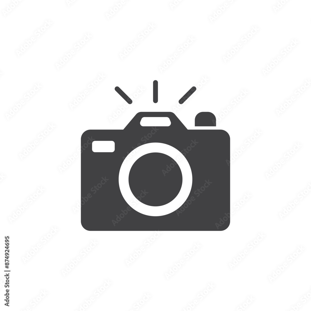 Camera icon in flat style. Photography vector illustration on isolated background. Photo sign business concept. Camera icon in flat style. Photography vector illustration on isolated background. Photo sign business concept.