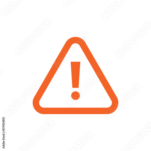 Attention sign with exclamation mark icon in flat style. Error vector illustration on isolated background. Caution sign business concept.