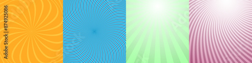 Abstract geometric ray burst background set