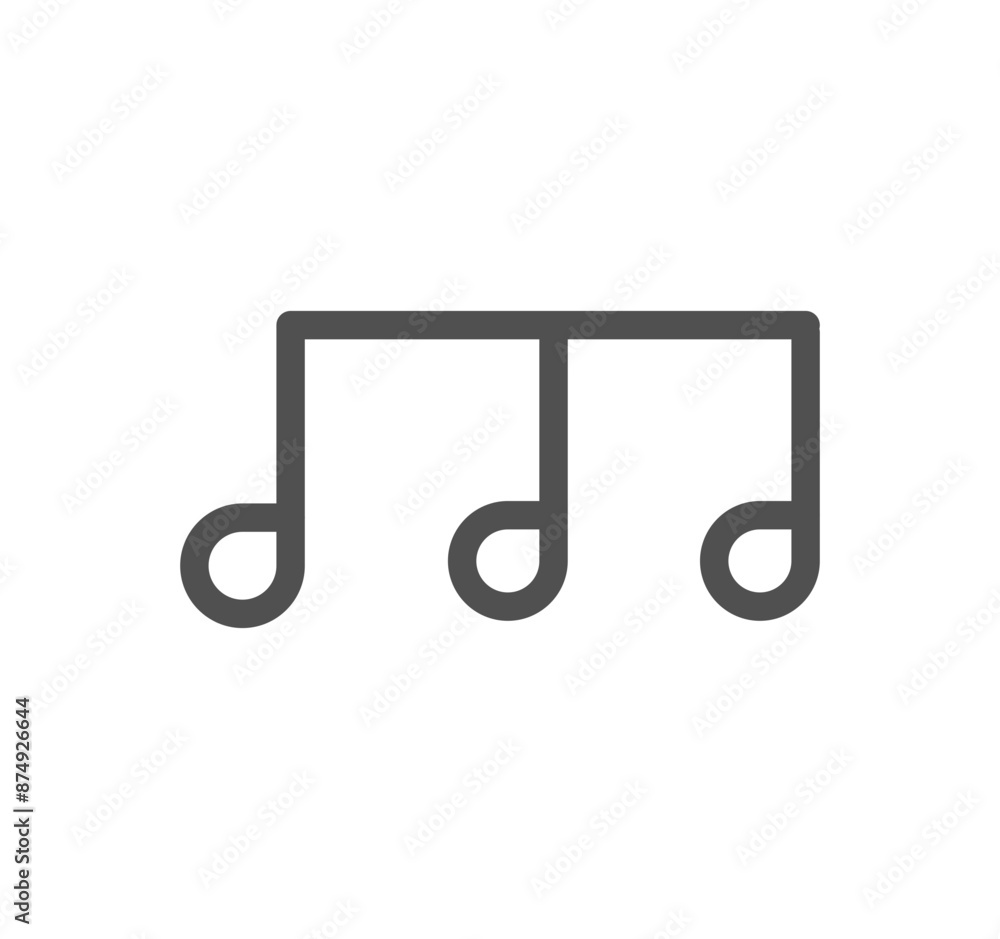 Music icon outline and linear vector.
Music icon outline and linear vector.