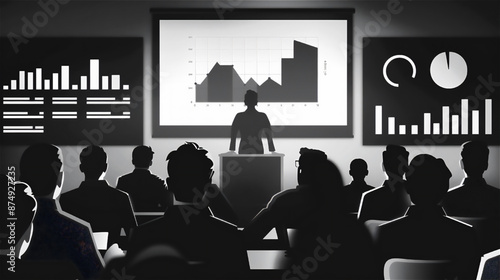 プレゼンテーションをするビジネスマン