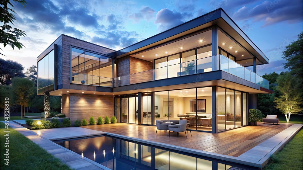 Luxurious modern house with glass walls , luxury, modern, architecture,contemporary, elegant, spacious, minimalistic, upscale Luxurious modern house with glass walls , luxury, modern, architecture,contemporary, elegant, spacious, minimalistic, upscale