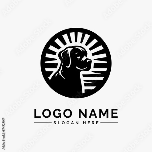 labrador retriever dog vector logo