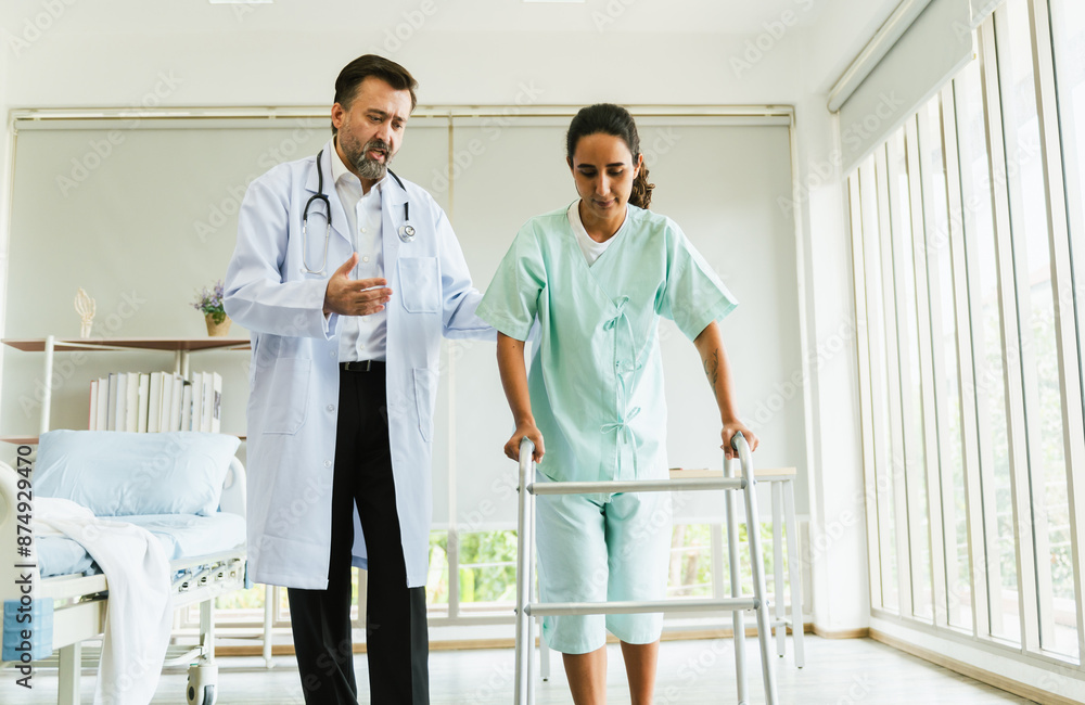 doctor and a patient are in a hospital room doctor and a patient are in a hospital room