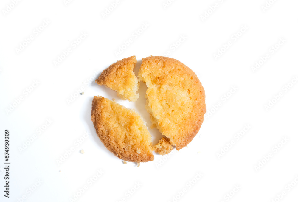 Danish butter cookies, butter cookies on isolated white background Danish butter cookies, butter cookies on isolated white background