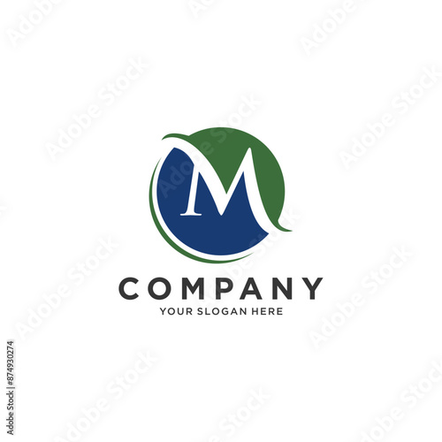 Letter M logo icon modern