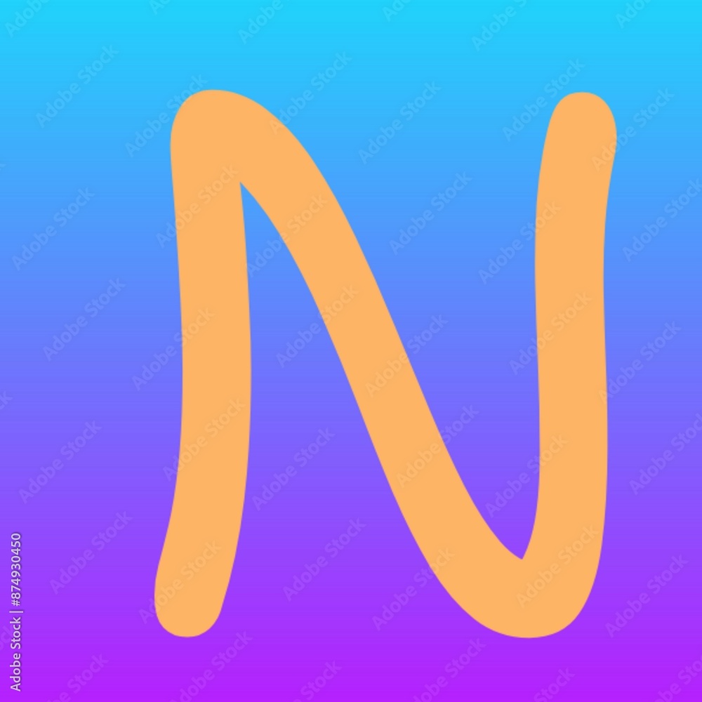Alphabet for preschool children - letter N Alphabet for preschool children - letter N