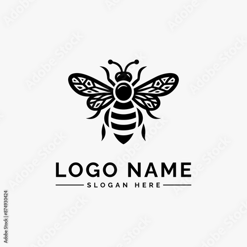 bee modern design vector logo