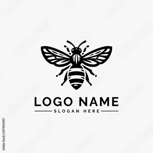 bee modern design vector logo