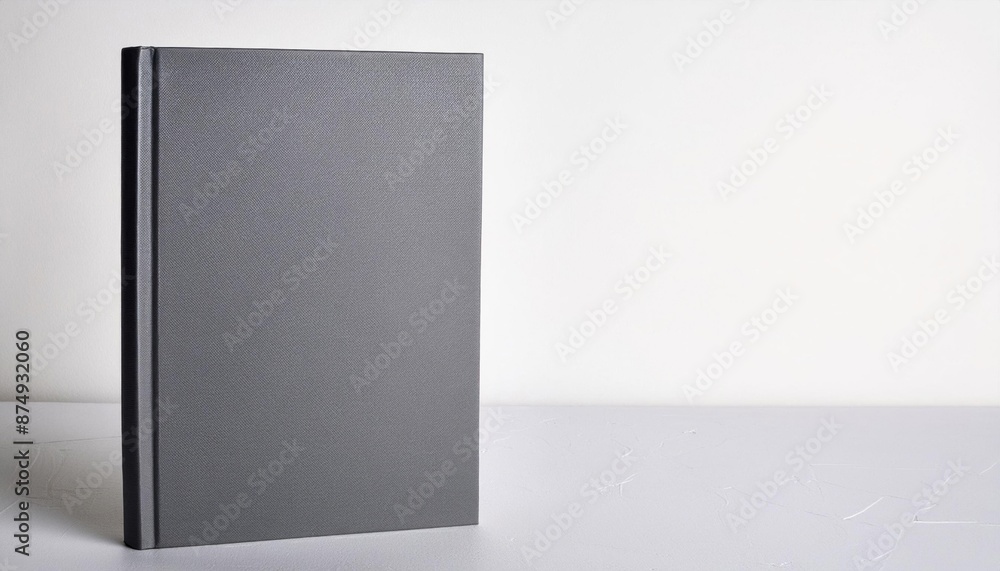 Gray Hardcover Book Mockup - Template for Branding or Title Placement - Reading Book Mockup for Logo - Marketing for Book Publishing or Portfolio Showcase image