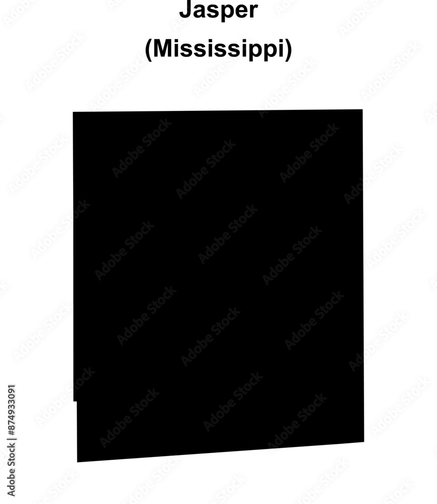 Jasper County (Mississippi) blank outline map Jasper County (Mississippi) blank outline map