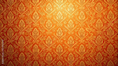 Fototapeta Naklejka Na Ścianę i Meble -  Luxurious modern orange wallpaper with abstract design, luxurious, modern, orange, wallpaper, abstract