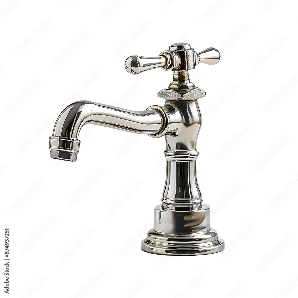 Water Tap Isolated on White and Transparent Background Water Tap Isolated on White and Transparent Background
