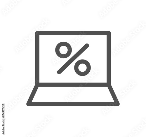 Tax icon outline and linear vector.	
