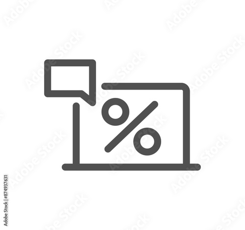 Tax icon outline and linear vector.	
