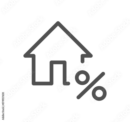 Tax icon outline and linear vector.	
