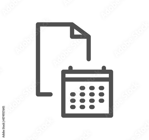 Tax icon outline and linear vector.	
