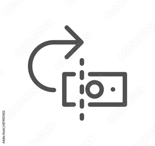Tax icon outline and linear vector.	
