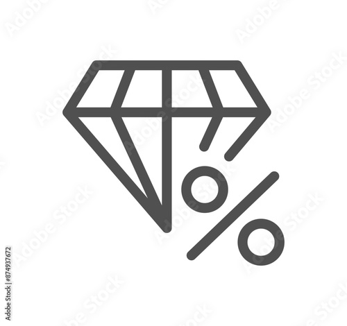 Tax icon outline and linear vector.	
