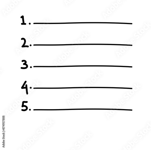 Number list menu