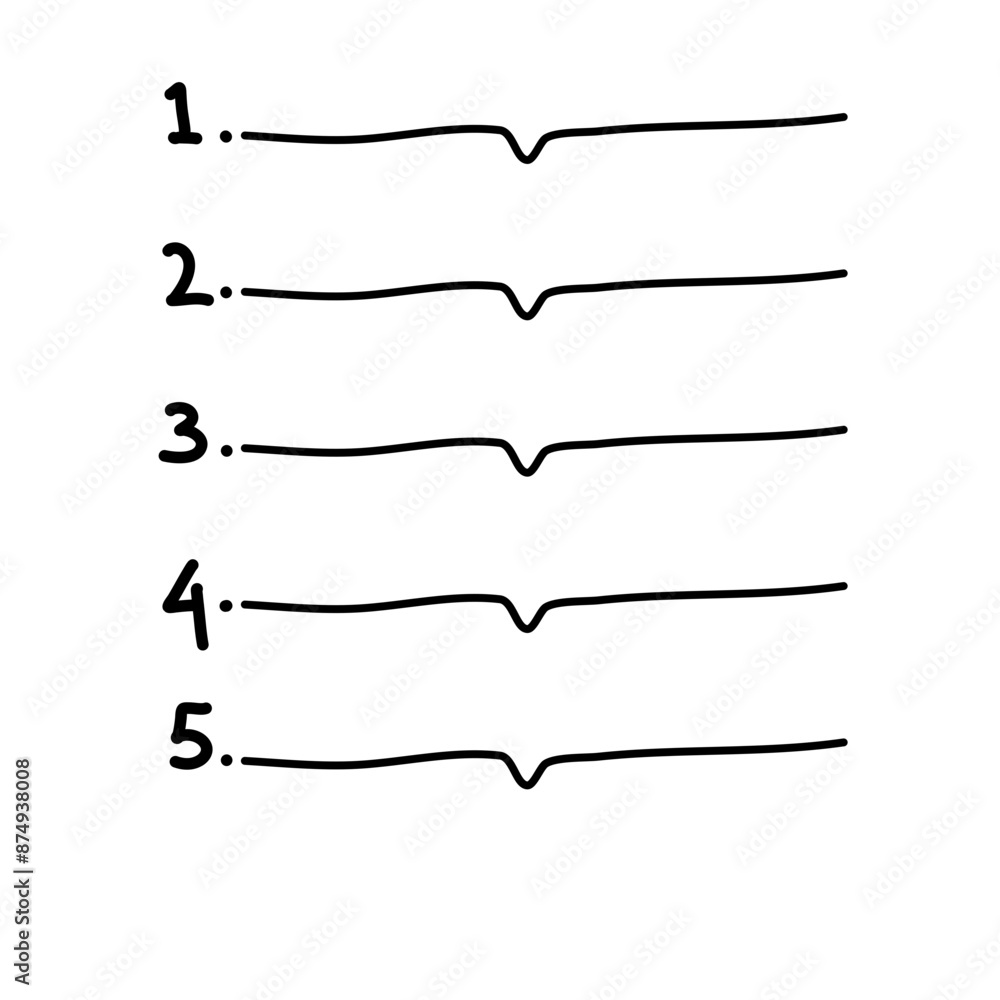 Number list menu Number list menu
