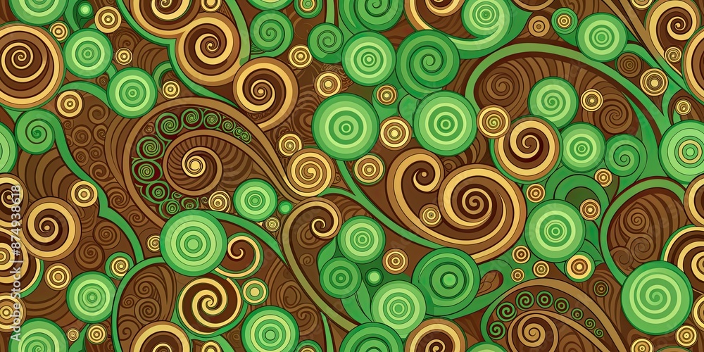 Green and brown swirl pattern on a green background, swirl, pattern, green, brown, abstract, texture, background, design Green and brown swirl pattern on a green background, swirl, pattern, green, brown, abstract, texture, background, design