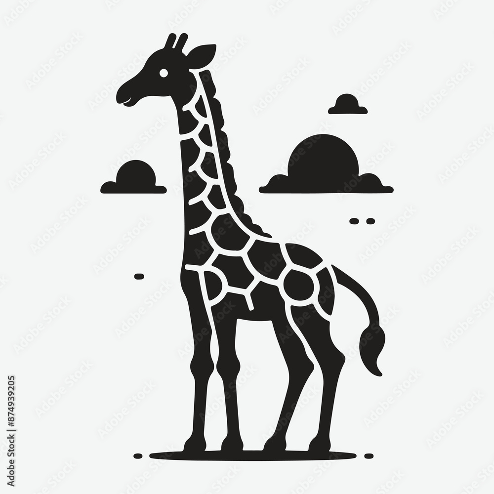 Print Majestic Giraffe Silhouette: A Timeless Symbol of Grace and Elegance Print Majestic Giraffe Silhouette: A Timeless Symbol of Grace and Elegance