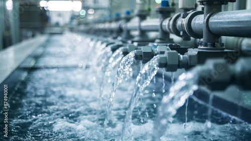 Water flows from drains to aerate wastewater and wastewater treatment plants. Industrial water recycling and purification Adjusting the color of the drinking water industry