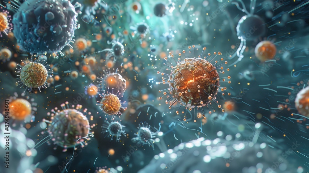 Nanomedicine concept with nanoparticles targeting cancer cells for treatment Nanomedicine concept with nanoparticles targeting cancer cells for treatment