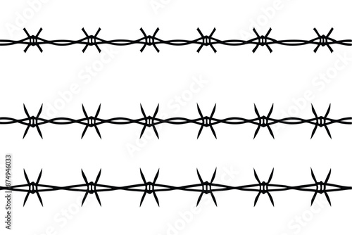 Barbed Wire Line Art Elegant Illustration for Digital Projects