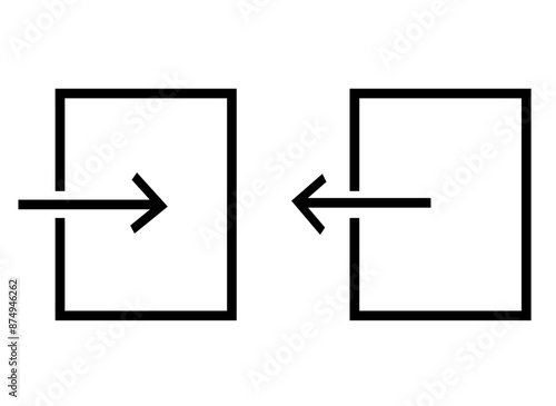 Sign and sign out icon