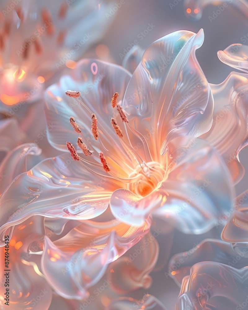 abstract fractal background with flowers abstract fractal background with flowers