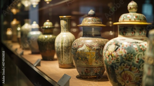 Decorative Ceramic Jars in Display © Chaiciri