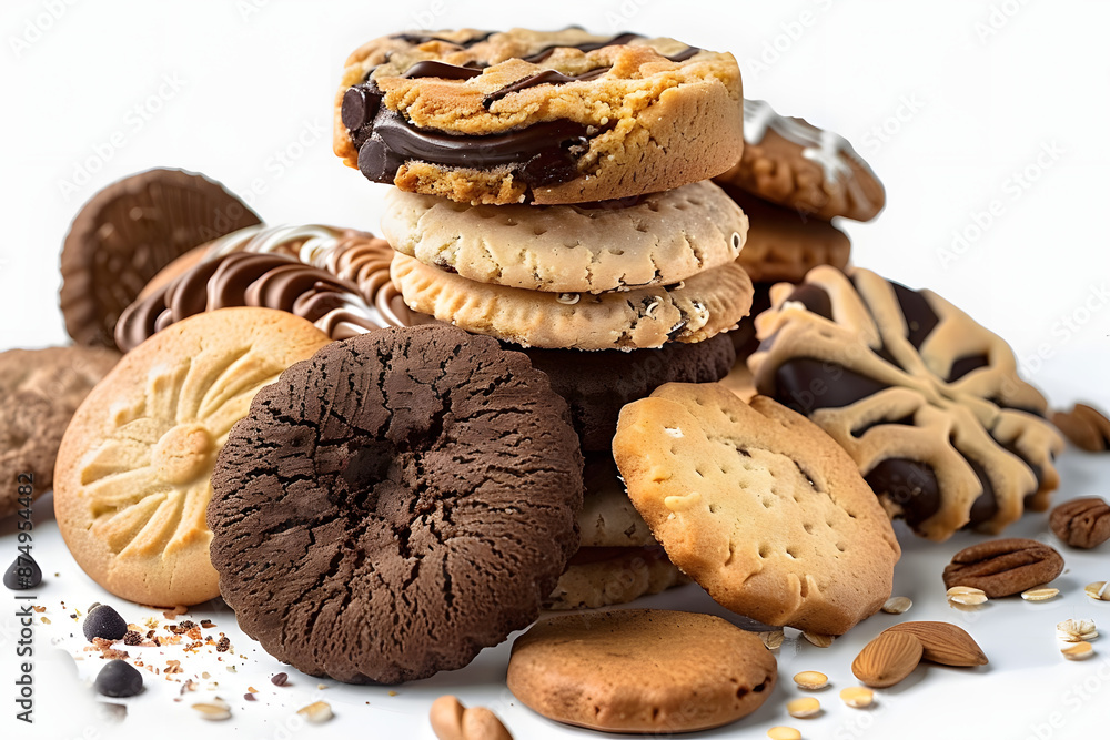 different cookies with transparent background different cookies with transparent background