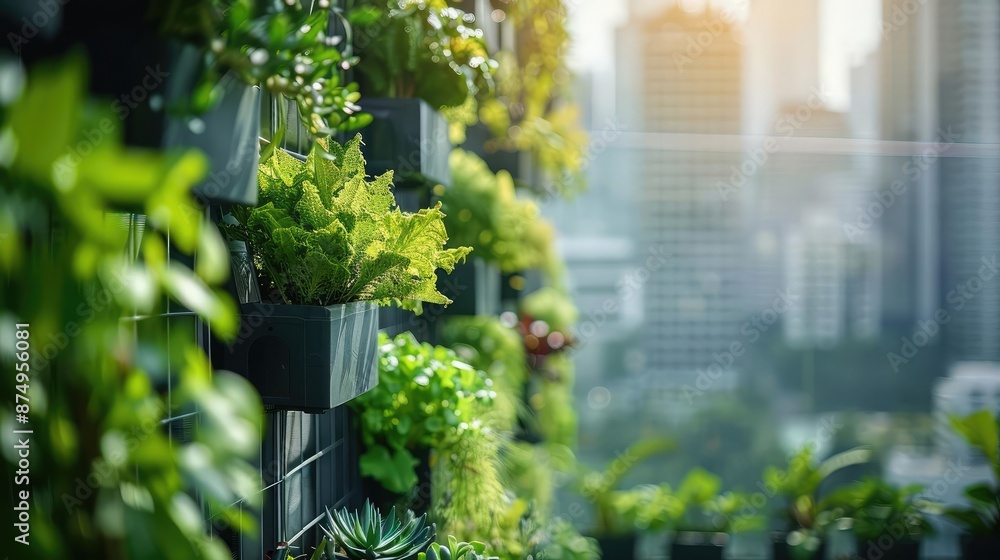Vertical farming setup in an urban environment, illustrating innovative agricultural practices Vertical farming setup in an urban environment, illustrating innovative agricultural practices