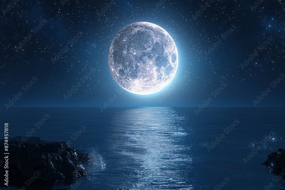 Full Moon Over the Ocean Full Moon Over the Ocean