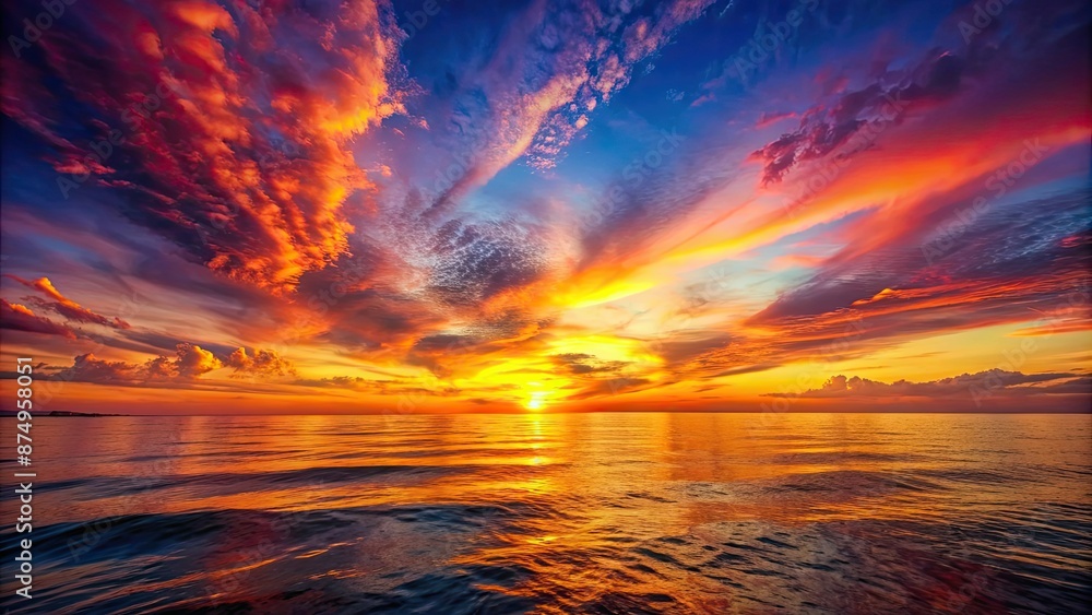 Vibrant sunset painting the sky and sea in a warm glow, sunset, sea, ocean, horizon, colorful, vibrant, peaceful, serene, nature Vibrant sunset painting the sky and sea in a warm glow, sunset, sea, ocean, horizon, colorful, vibrant, peaceful, serene, nature
