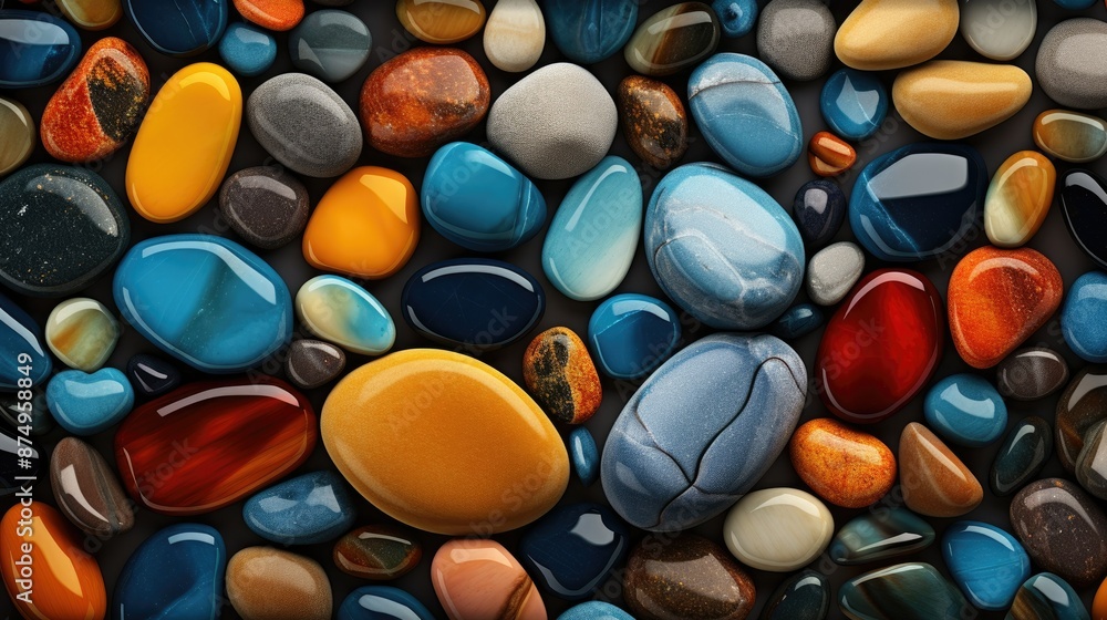 Colorful pebbles and stones Colorful pebbles and stones