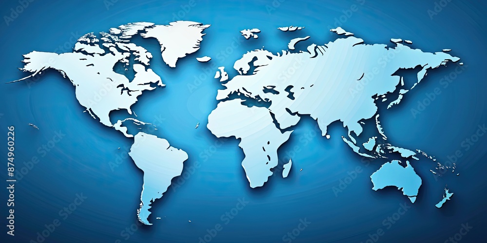 World map on a blue background, world map, blue, background, globe, geography, international, atlas, continents World map on a blue background, world map, blue, background, globe, geography, international, atlas, continents