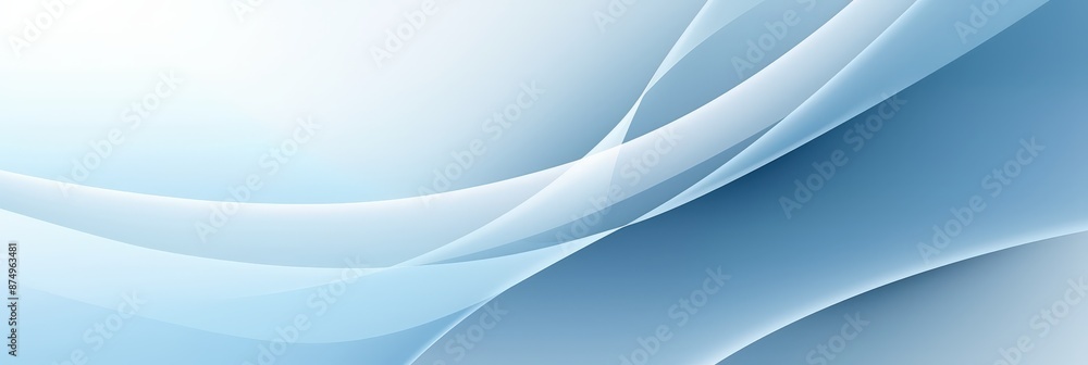 Fototapeta premium Abstract Blue and White Waves
