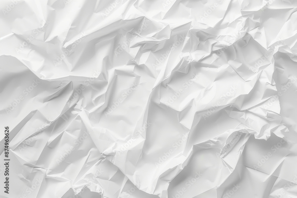 Obraz premium White crumpled paper texture background.