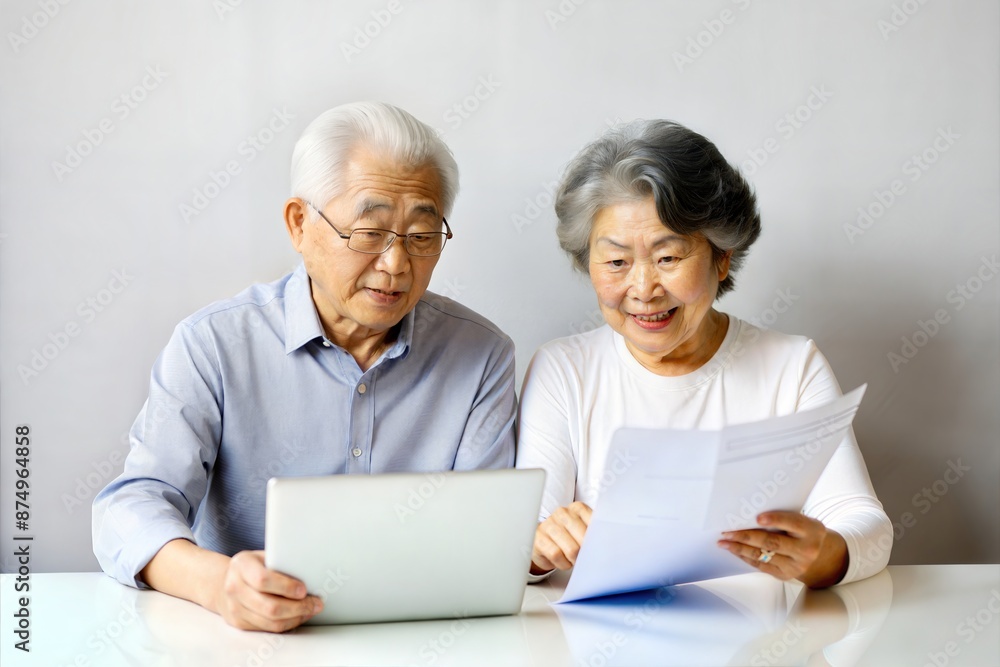 Senior Asian Couple with Health Insurance Documents
Senior Asian Couple with Health Insurance Documents