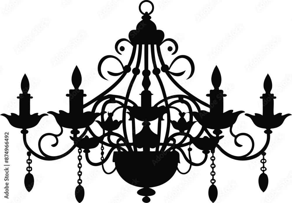chandelier silhouette vector illustration chandelier silhouette vector illustration