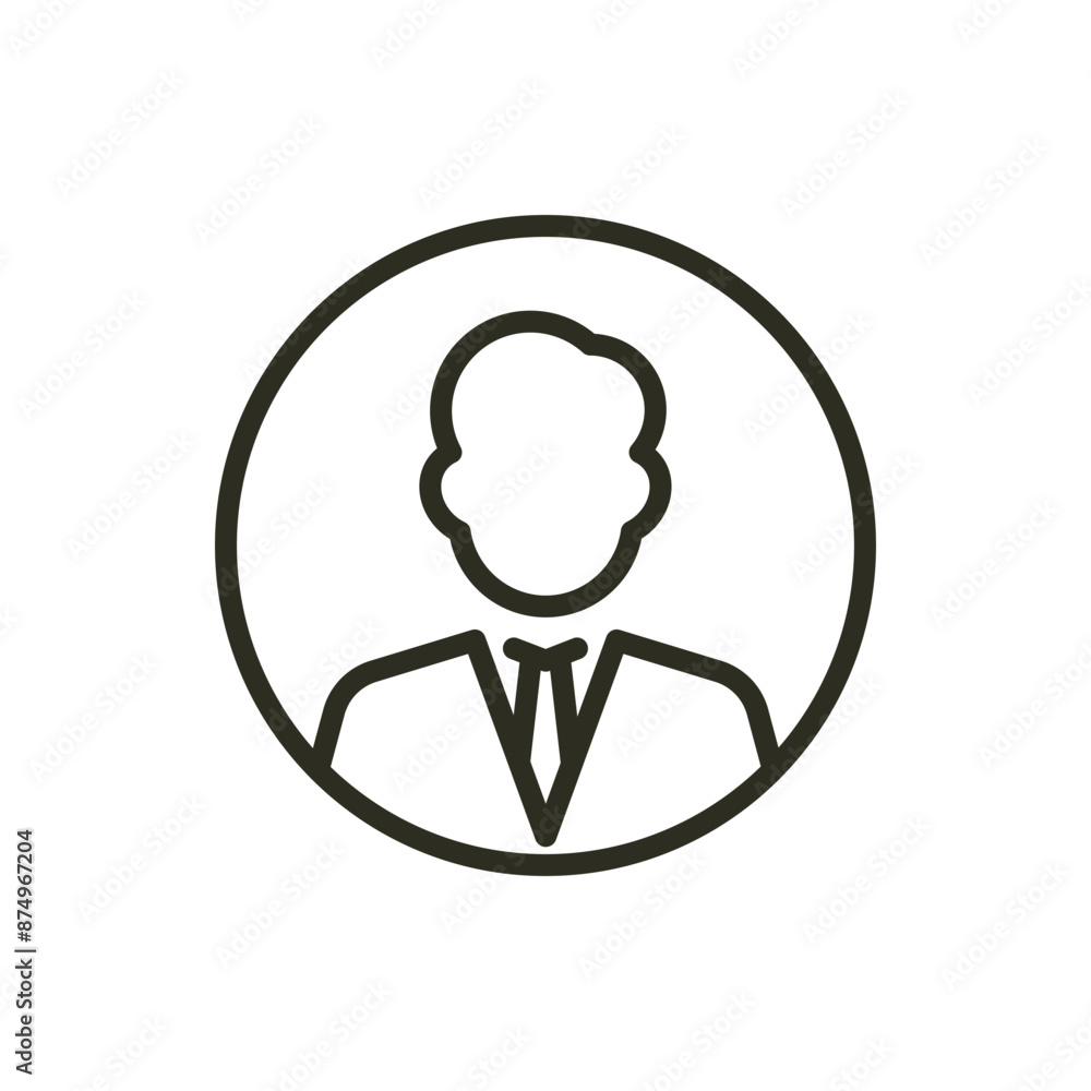 Entrepreneur man outline icon. Businessman illustration image. Business owner vector icon Entrepreneur man outline icon. Businessman illustration image. Business owner vector icon